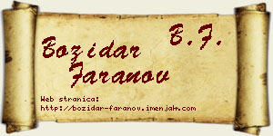 Božidar Faranov vizit kartica